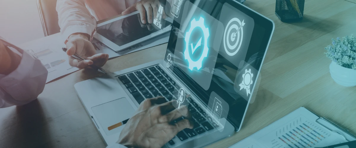 webmasters working on laptops