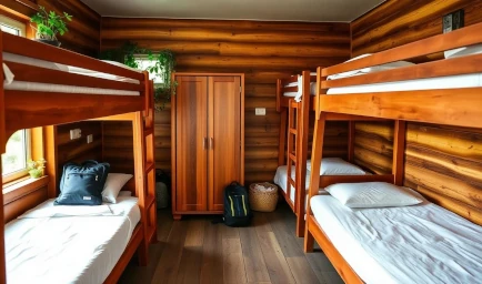 room with several beds card