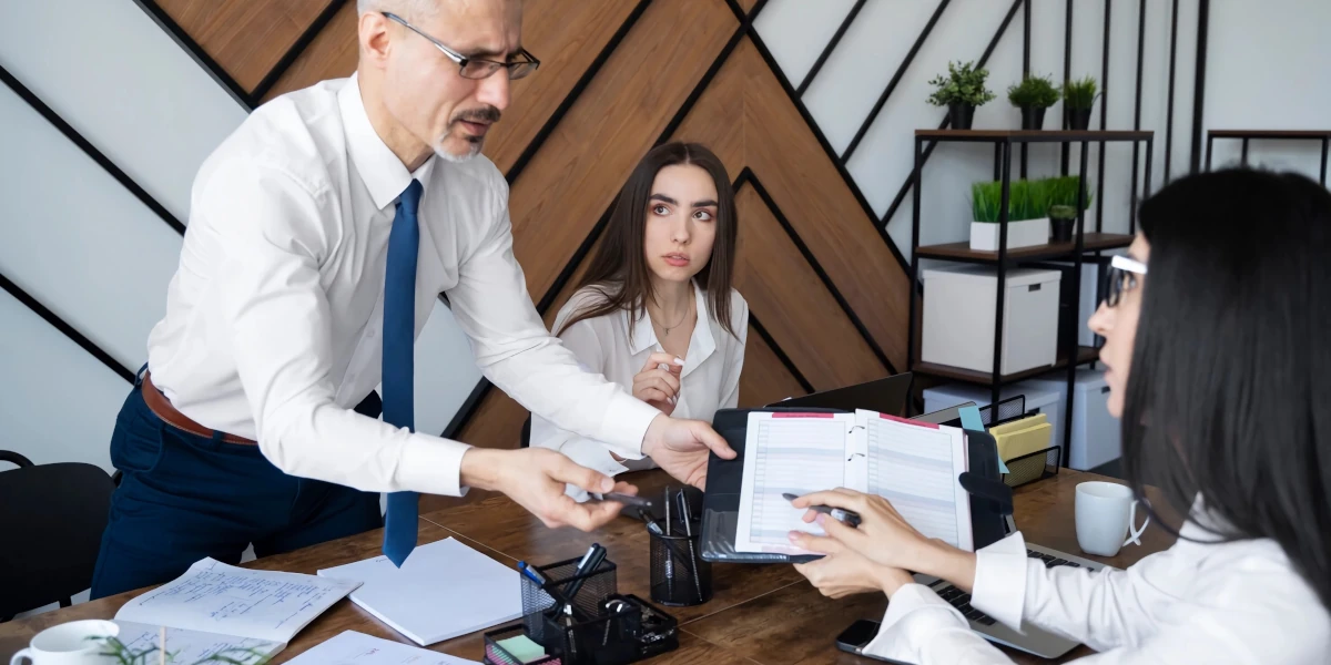 Working group discussing a project
