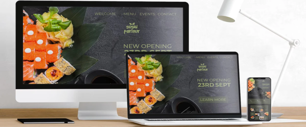 home page computer screen view